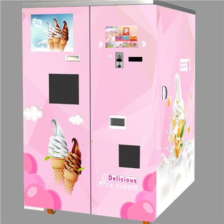 24 Hours Mechanized Self Service Ice Cream Vending Machines